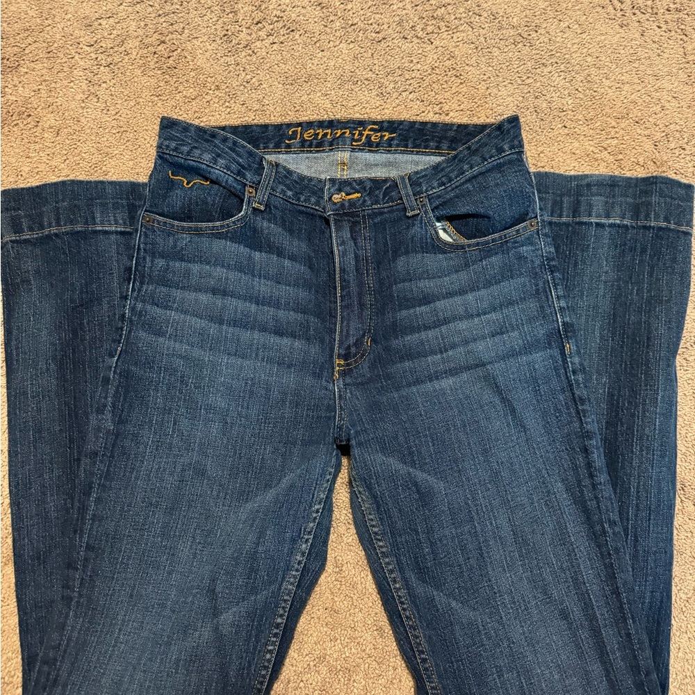 Kimes Ranch Women's Flare Jeans - Dark Blue